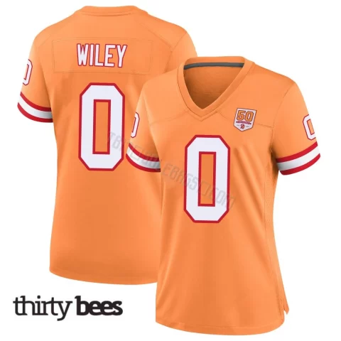 Michael Wiley ＃0 Tampa Bay Buccaneers Women's Game Cream sicle 50th Season Jersey