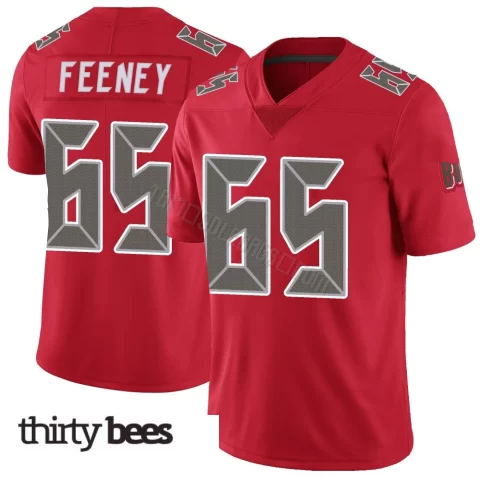 Dan Feeney ＃65 Tampa Bay Buccaneers Men's Limited Red Color Rush Jersey