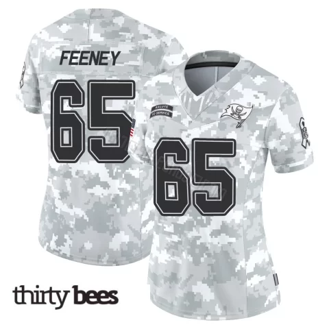 Dan Feeney ＃65 Tampa Bay Buccaneers Women's Limited Arctic Camo 2024 Salute to Service Jersey