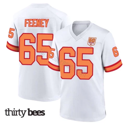 Dan Feeney ＃65 Tampa Bay Buccaneers Men's Game White '76 50th Season Jersey