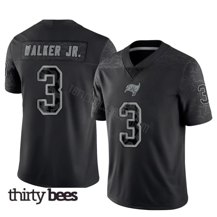 Anthony Walker Jr. ＃3 Tampa Bay Buccaneers Men's Limited Black Reflective Jersey