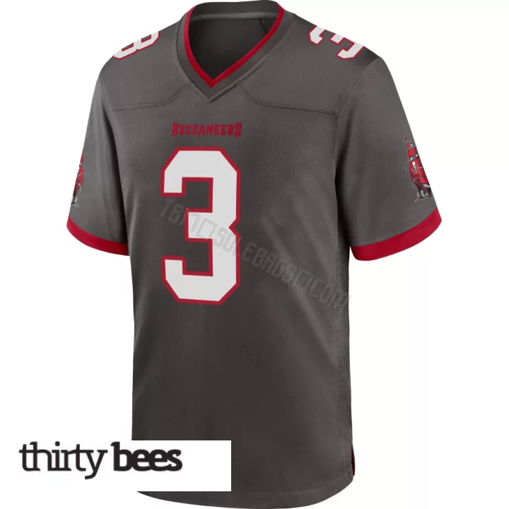 Anthony Walker Jr. ＃3 Tampa Bay Buccaneers Men's Game Pewter Alternate Jersey