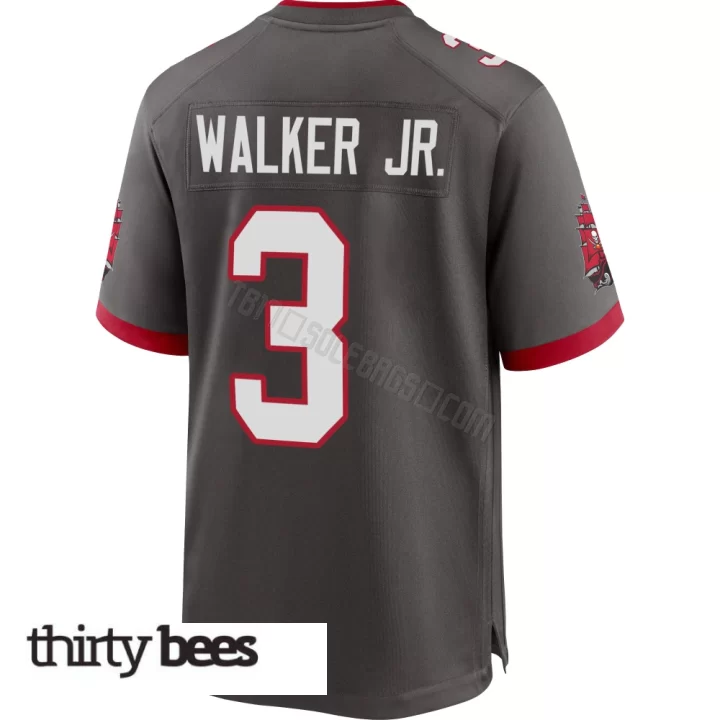 Anthony Walker Jr. ＃3 Tampa Bay Buccaneers Men's Game Pewter Alternate Jersey