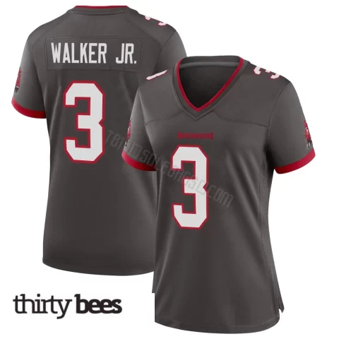 Anthony Walker Jr. ＃3 Tampa Bay Buccaneers Women's Game Pewter Alternate Jersey