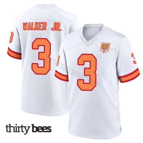 Anthony Walker Jr. ＃3 Tampa Bay Buccaneers Men's Game White '76 50th Season Jersey