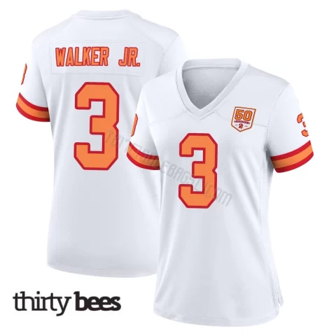 Anthony Walker Jr. ＃3 Tampa Bay Buccaneers Women's Game White '76 50th Season Jersey