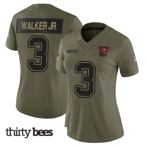 Anthony Walker Jr. ＃3 Tampa Bay Buccaneers Women's Limited Olive 2025 Salute to Service Jersey