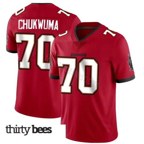 Benjamin Chukwuma ＃70 Tampa Bay Buccaneers Men's Limited Red Team Color Vapor Untouchable Jersey