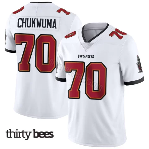 Benjamin Chukwuma ＃70 Tampa Bay Buccaneers Men's Limited White Vapor Untouchable Jersey