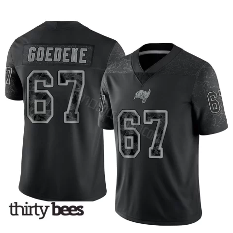 Luke Goedeke ＃67 Tampa Bay Buccaneers Youth Limited Black Reflective Jersey