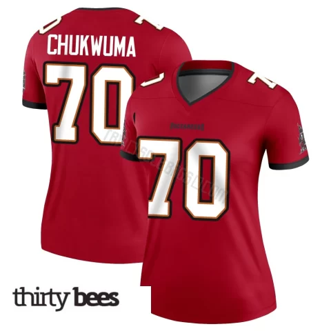 Benjamin Chukwuma ＃70 Tampa Bay Buccaneers Women's Legend Red Jersey
