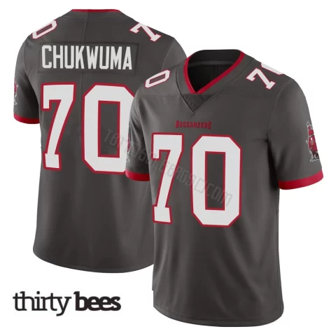 Benjamin Chukwuma ＃70 Tampa Bay Buccaneers Youth Limited Pewter Alternate Vapor Jersey