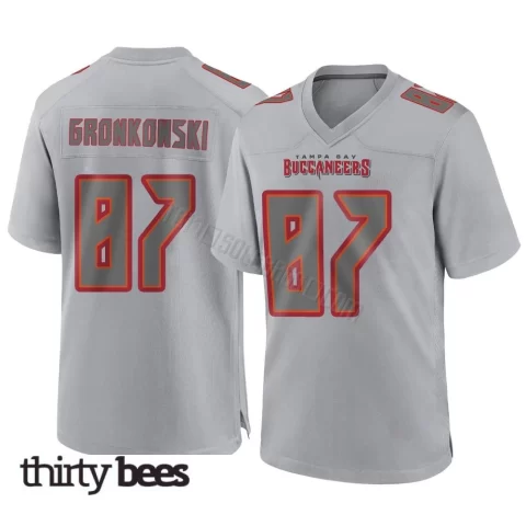 Rob Gronkowski ＃87 Tampa Bay Buccaneers Men's Game Gray Atmosphere Fashion Jersey