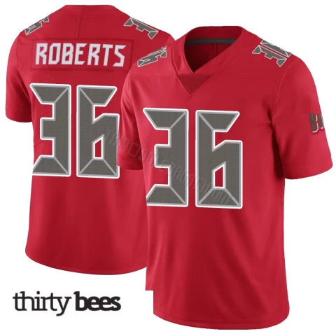 JJ Roberts ＃36 Tampa Bay Buccaneers Men's Limited Red Color Rush Jersey