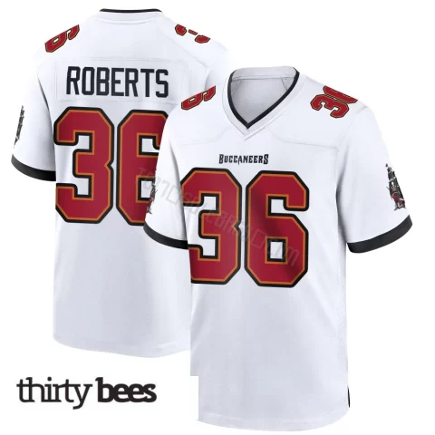 JJ Roberts ＃36 Tampa Bay Buccaneers Men's Game White Jersey