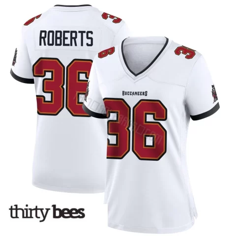 JJ Roberts ＃36 Tampa Bay Buccaneers Women's Game White Jersey