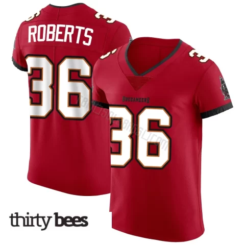 JJ Roberts ＃36 Tampa Bay Buccaneers Men's Elite Red Vapor Jersey
