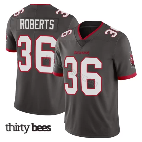 JJ Roberts ＃36 Tampa Bay Buccaneers Youth Limited Pewter Alternate Vapor Jersey