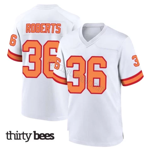 JJ Roberts ＃36 Tampa Bay Buccaneers Men's Game White '76 Jersey