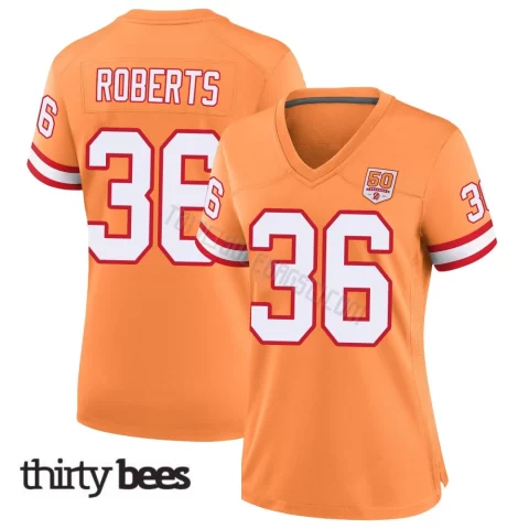 JJ Roberts ＃36 Tampa Bay Buccaneers Women's Game Cream sicle 50th Season Jersey