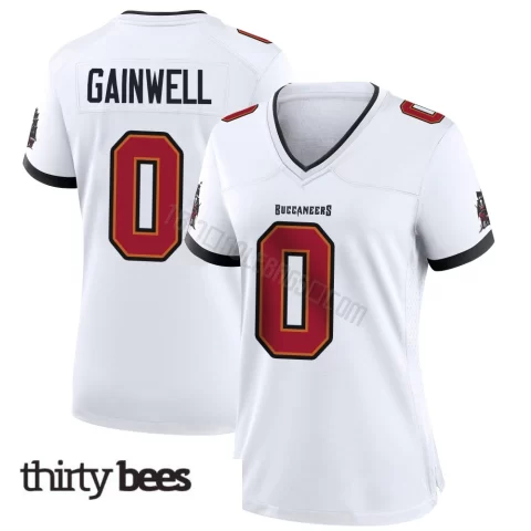 Kenneth Gainwell ＃0 Tampa Bay Buccaneers Women's Game White Jersey