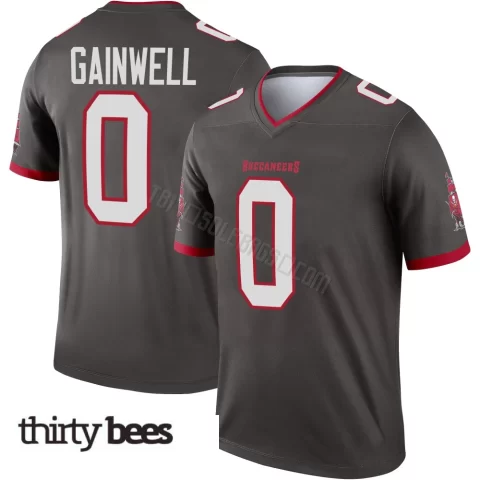 Kenneth Gainwell ＃0 Tampa Bay Buccaneers Youth Legend Pewter Alternate Jersey