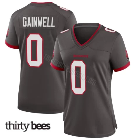 Kenneth Gainwell ＃0 Tampa Bay Buccaneers Women's Game Pewter Alternate Jersey