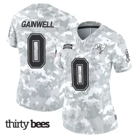Kenneth Gainwell ＃0 Tampa Bay Buccaneers Women's Limited Arctic Camo 2024 Salute to Service Jersey