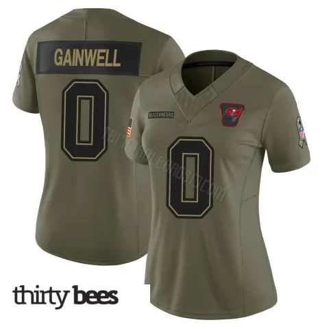 Kenneth Gainwell ＃0 Tampa Bay Buccaneers Women's Limited Olive 2025 Salute to Service Jersey
