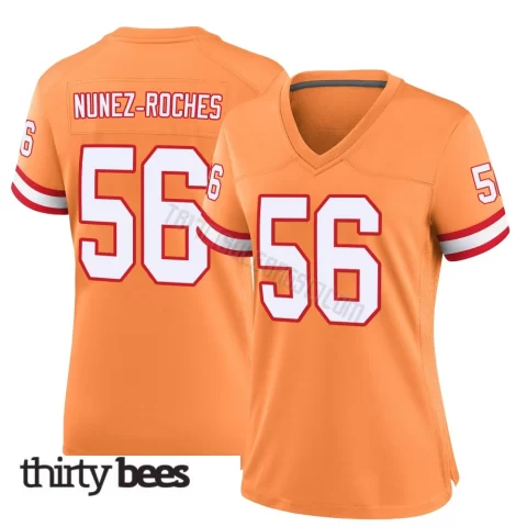 Rakeem Nunez-Roches ＃56 Tampa Bay Buccaneers Women's Game Orange Throwback Jersey