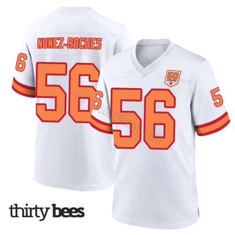 Rakeem Nunez-Roches ＃56 Tampa Bay Buccaneers Youth Game White '76 50th Season Jersey