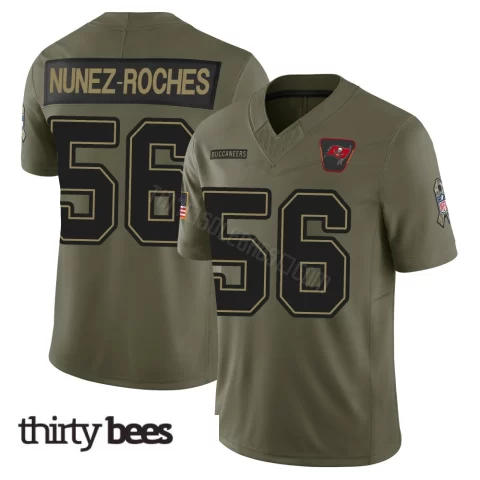 Rakeem Nunez-Roches ＃56 Tampa Bay Buccaneers Men's Limited Olive 2025 Salute to Service Jersey