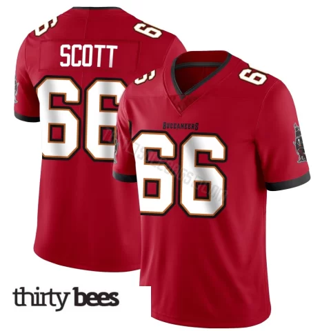Ben Scott ＃66 Tampa Bay Buccaneers Youth Limited Red Team Color Vapor Untouchable Jersey