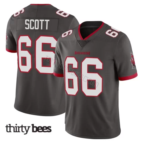 Ben Scott ＃66 Tampa Bay Buccaneers Men's Limited Pewter Alternate Vapor Jersey