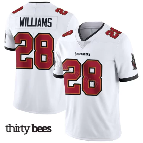 Damarion Williams ＃28 Tampa Bay Buccaneers Men's Limited White Vapor Untouchable Jersey