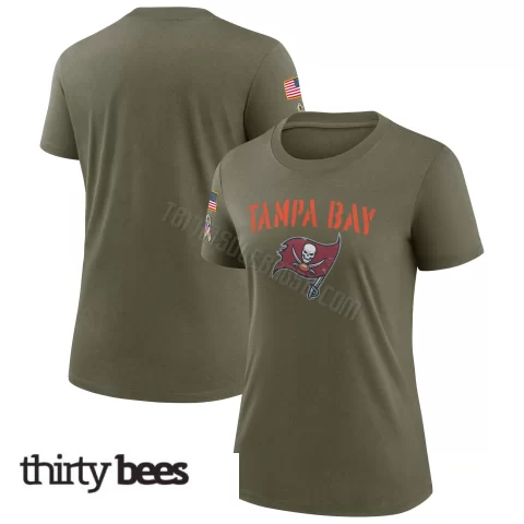 Tampa Bay Buccaneers Women's Legend Olive 2022 Salute To Service T-Shirt