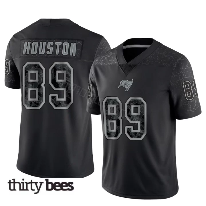 Dennis Houston ＃89 Tampa Bay Buccaneers Youth Limited Black Reflective Jersey