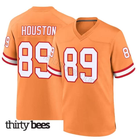 Dennis Houston ＃89 Tampa Bay Buccaneers Men's Game Orange Throwback Jersey