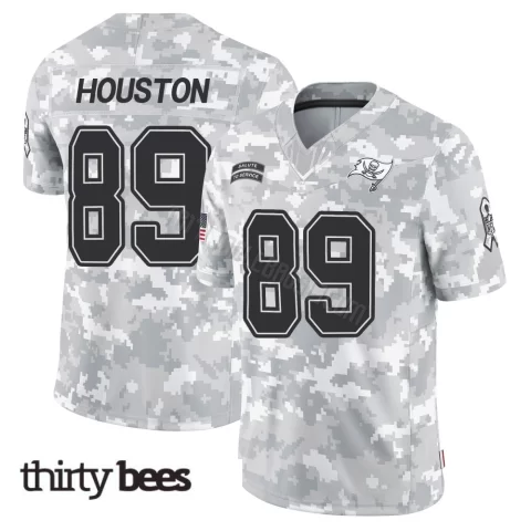 Dennis Houston ＃89 Tampa Bay Buccaneers Men's Limited Arctic Camo 2024 Salute to Service Jersey