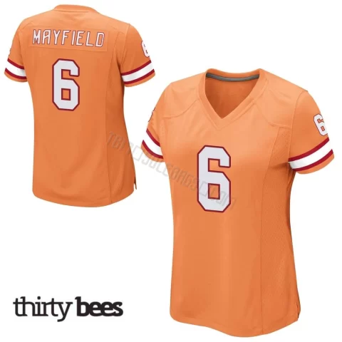 Baker Mayfield ＃6 Tampa Bay Buccaneers Women's Game Orange Alternate Jersey