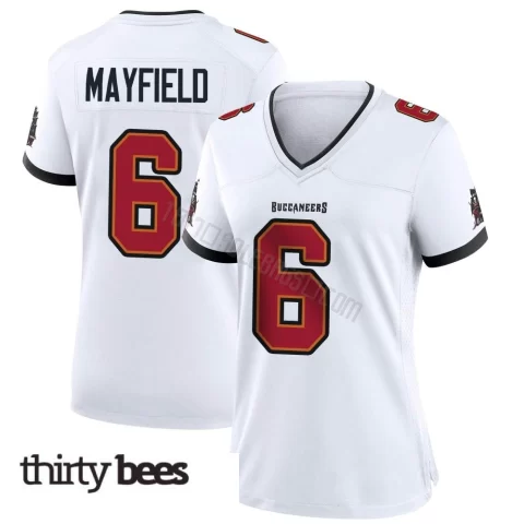 Baker Mayfield ＃6 Tampa Bay Buccaneers Women's Game White Jersey