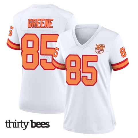Garrett Greene ＃85 Tampa Bay Buccaneers Women's Game White '76 50th Season Jersey