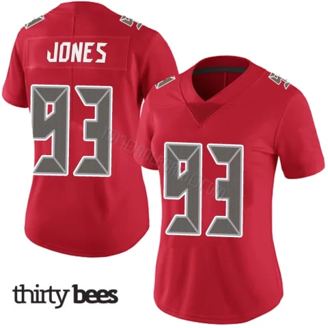 Jayson Jones ＃93 Tampa Bay Buccaneers Women's Limited Red Team Color Vapor Untouchable Jersey