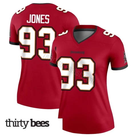 Jayson Jones ＃93 Tampa Bay Buccaneers Women's Legend Red Jersey