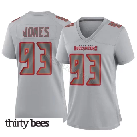 Jayson Jones ＃93 Tampa Bay Buccaneers Women's Game Gray Atmosphere Fashion Jersey