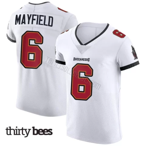 Baker Mayfield ＃6 Tampa Bay Buccaneers Men's Elite White Vapor Jersey