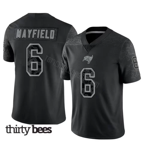 Baker Mayfield ＃6 Tampa Bay Buccaneers Youth Limited Black Reflective Jersey