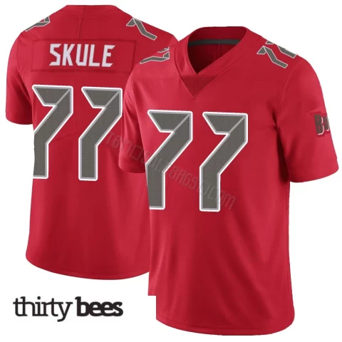 Justin Skule ＃77 Tampa Bay Buccaneers Youth Limited Red Color Rush Jersey