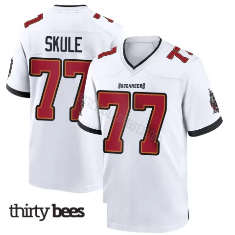 Justin Skule ＃77 Tampa Bay Buccaneers Men's Game White Jersey