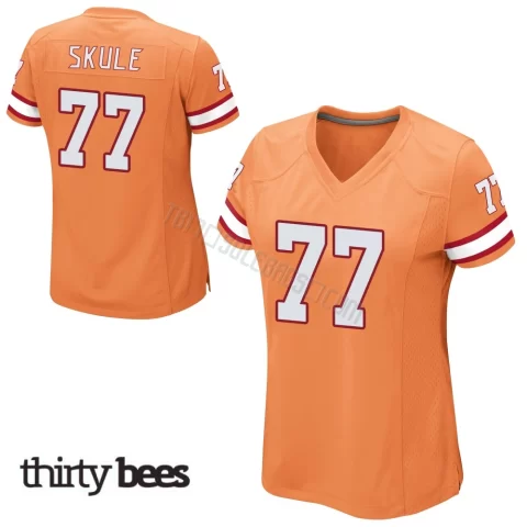 Justin Skule ＃77 Tampa Bay Buccaneers Women's Game Orange Alternate Jersey
